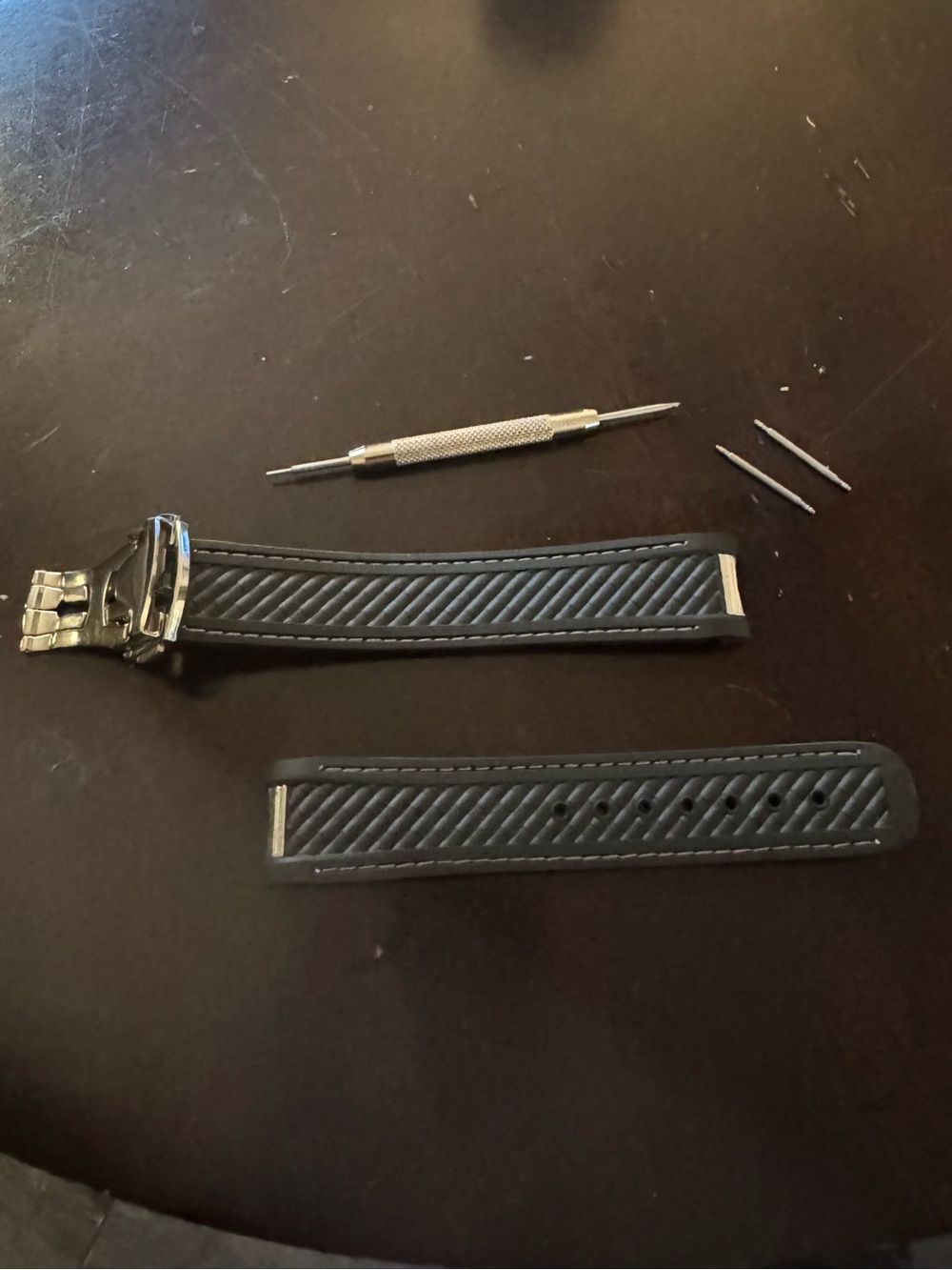 New Black Strap for Omega Seamaster & other models. 19mm